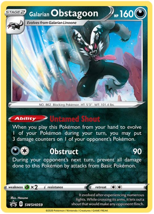 Galarian Obstagoon Card Front
