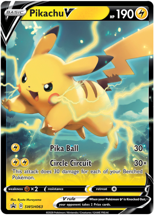 Pikachu V [Pika Ball | Circle Circuit] Card Front