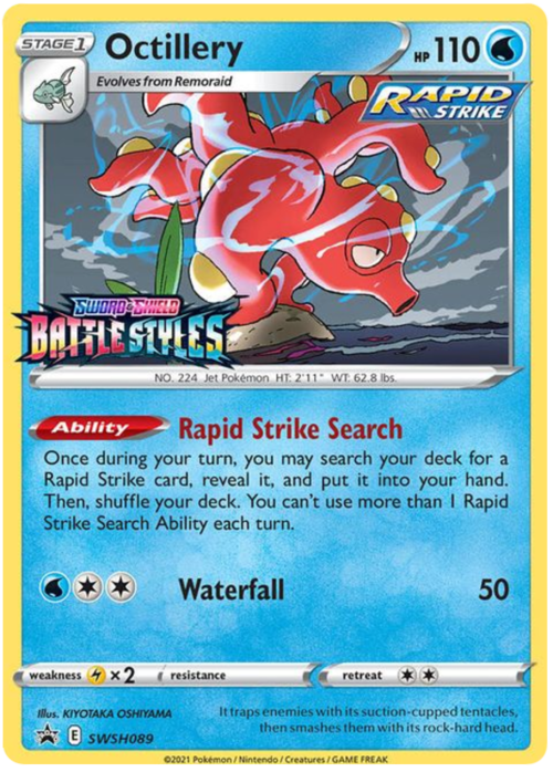 Octillery [Rapid Strike Search | Waterfall] Card Front