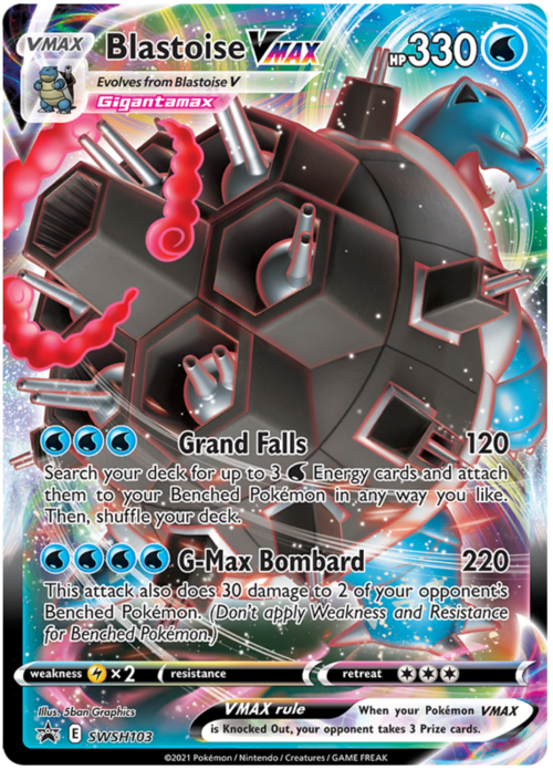 Blastoise VMAX Card Front