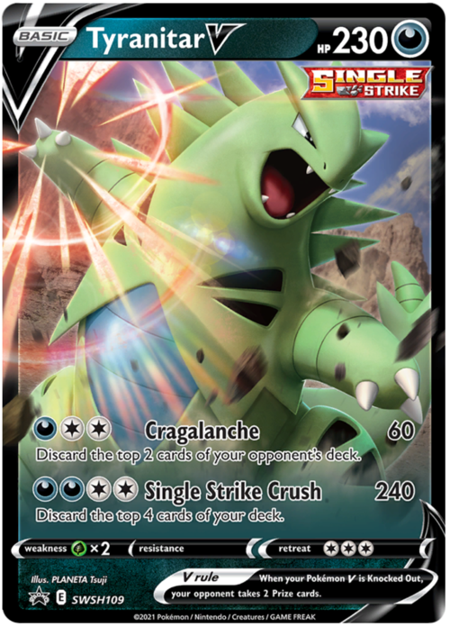 Tyranitar V Card Front