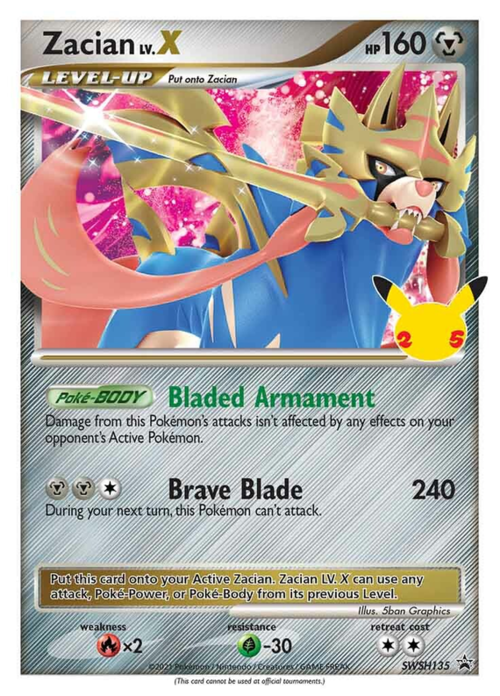 Zacian LV.X Card Front