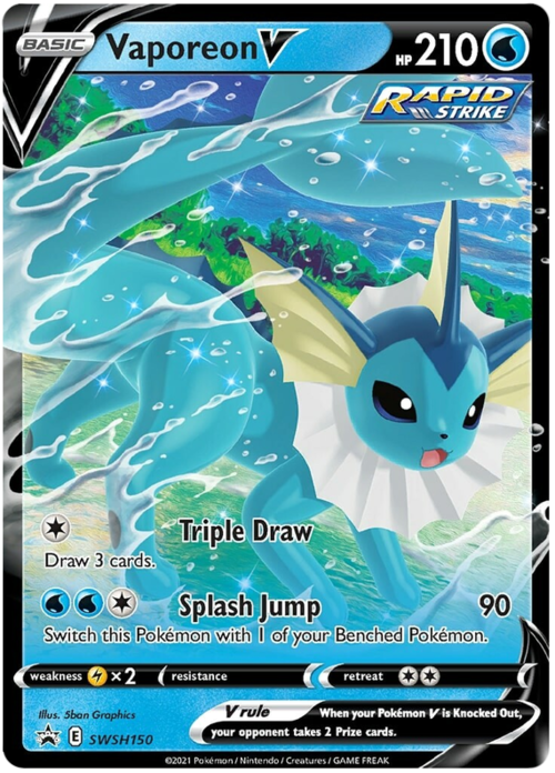 Vaporeon V Card Front
