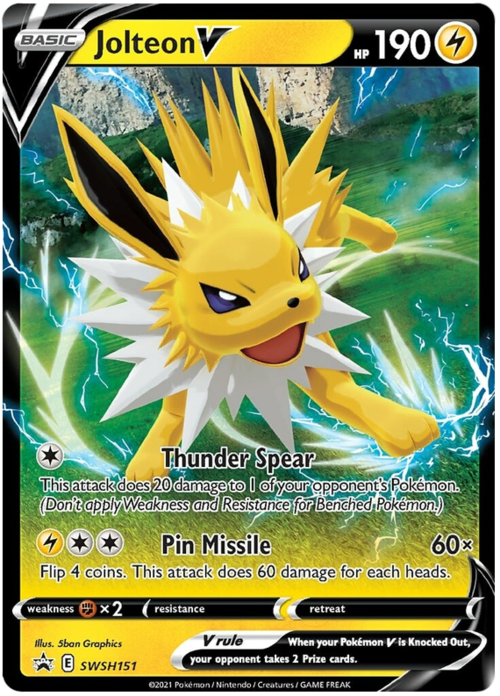 Jolteon V Card Front