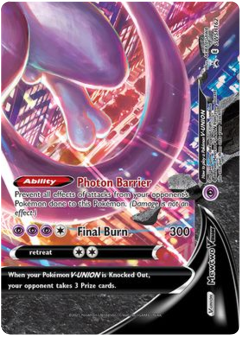 Mewtwo V-UNION [Photon Barrier | Final Burn] Card Front