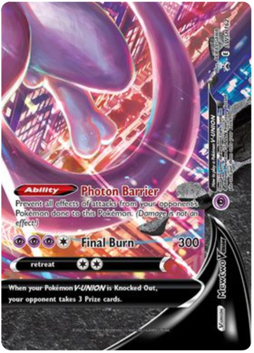 Mewtwo V-UNION Card Front
