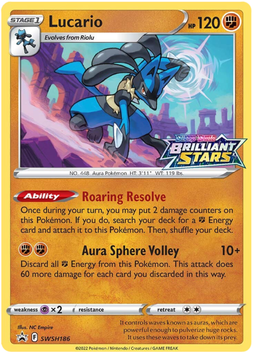 Lucario Card Front
