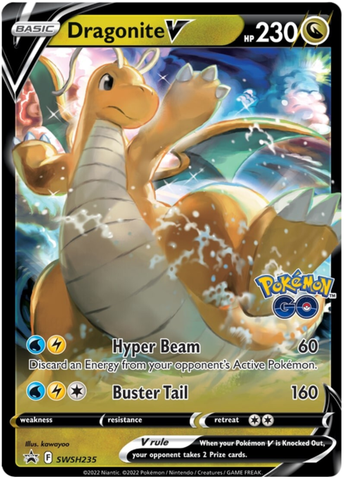 Dragonite V Card Front
