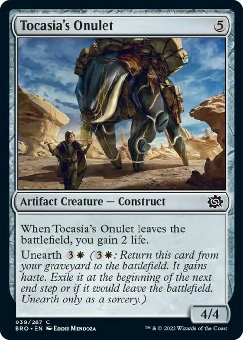 Tocasia's Onulet Card Front