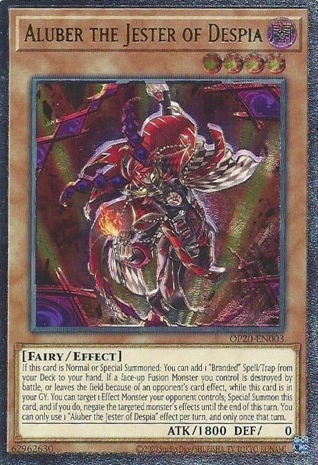 Aluber the Jester of Despia Card Front