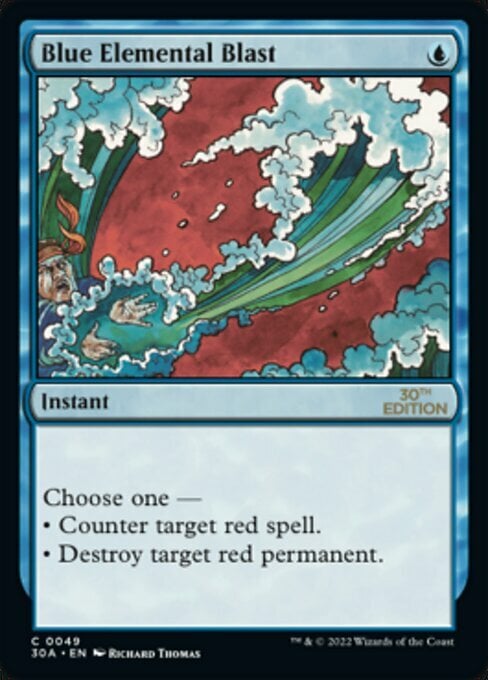 Blue Elemental Blast Card Front