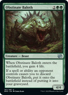 Obstinate Baloth Card Front