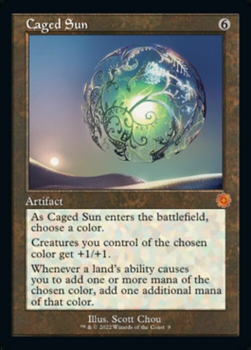 Caged Sun Card Front