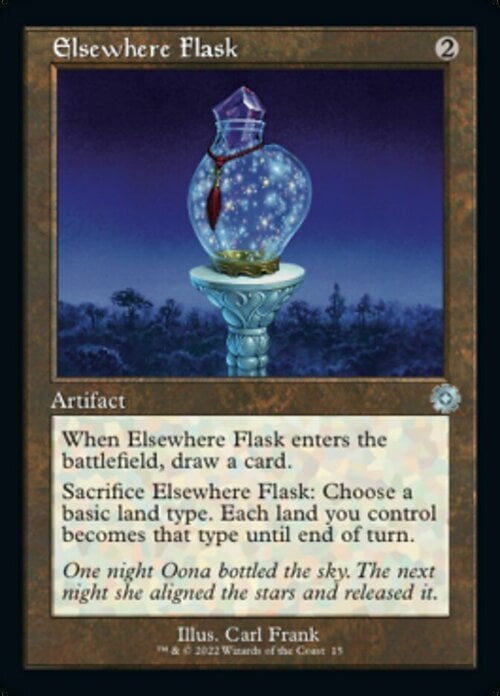 Elsewhere Flask Card Front