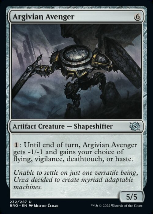 Argivian Avenger Card Front