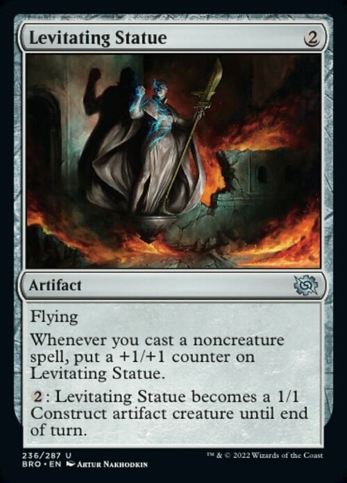 Levitating Statue Card Front
