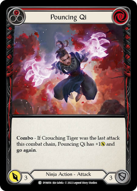 Pouncing Qi (Red) Card Front