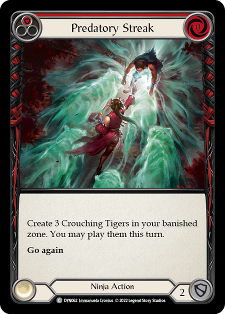 Predatory Streak (Red) Card Front