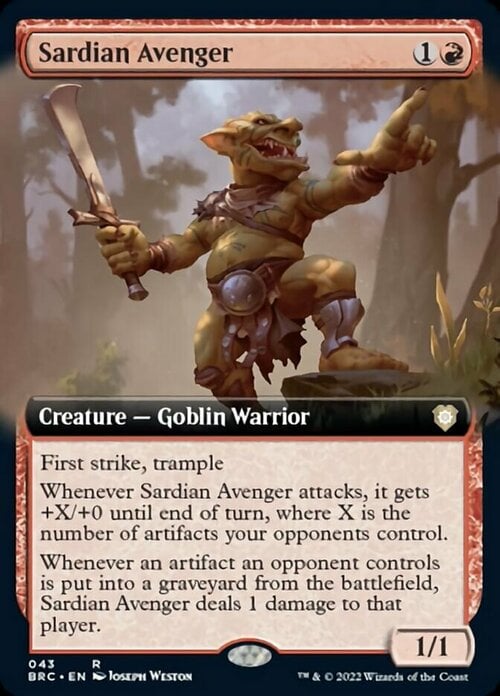 Sardian Avenger Card Front