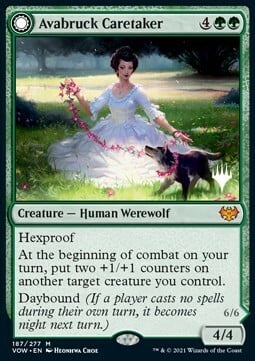 Avabruck Caretaker // Hollowhenge Huntmaster Card Front