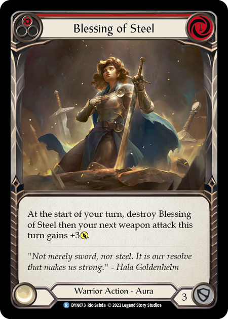 Blessing of Steel - Red Card Front