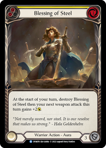 Blessing of Steel - Yellow Card Front