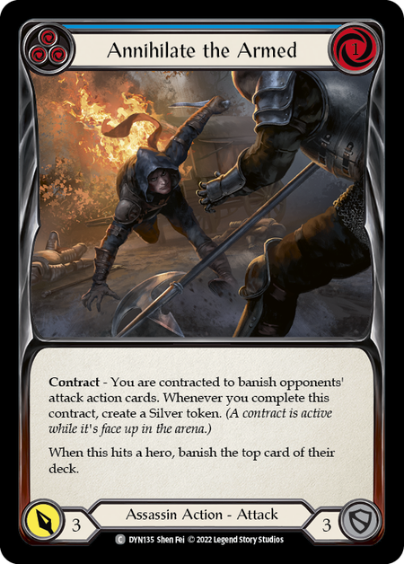 Annihilate the Armed - Blue Card Front