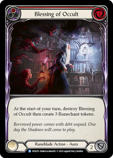 Blessing of Occult - Red Card Front