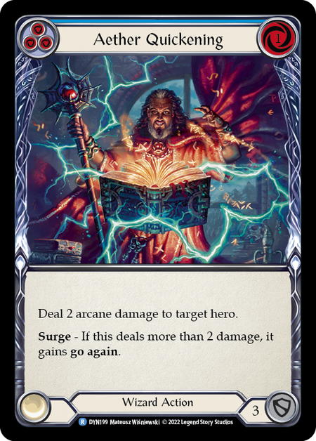 Aether Quickening - Blue Card Front
