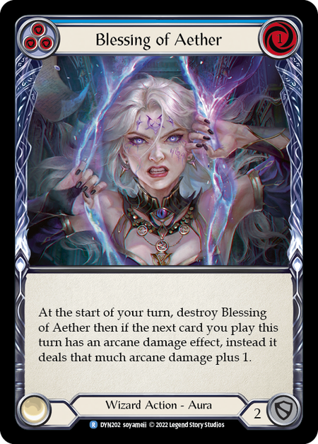 Blessing of Aether - Blue Card Front