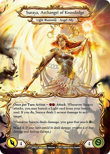 Invoke Suraya // Suraya, Archangel of Knowledge Card Front