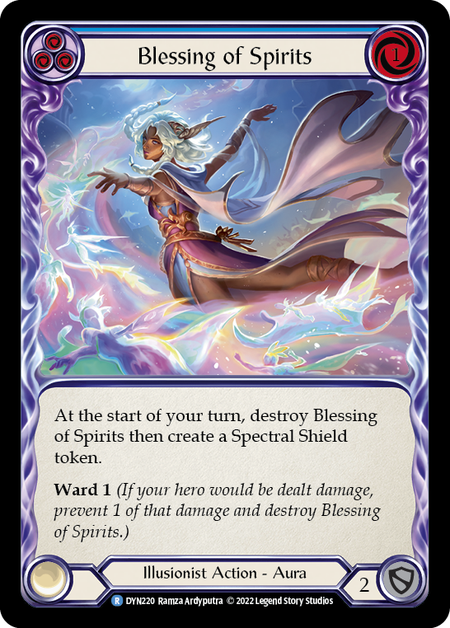 Blessing of Spirits - Blue Card Front