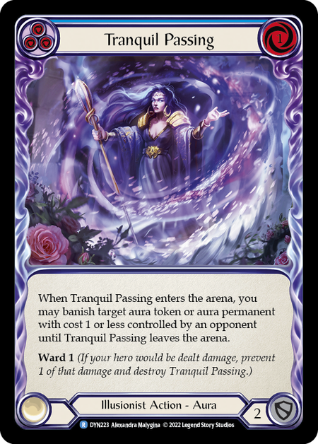 Tranquil Passing - Blue Card Front