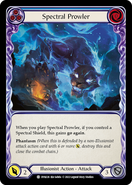 Spectral Prowler - Blue Card Front