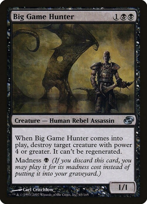 Big Game Hunter Card Front