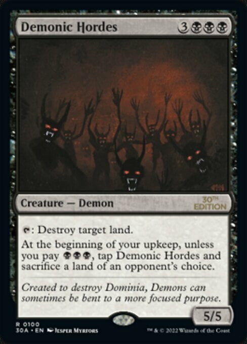 Demonic Hordes Card Front