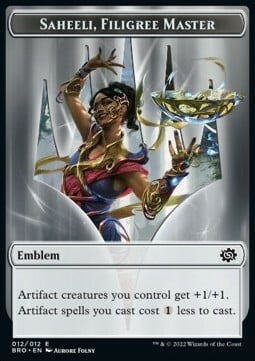 Saheeli, FIligree Master Emblem Card Front