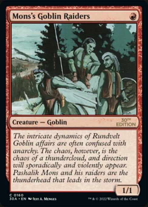 Mons's Goblin Raiders Card Front