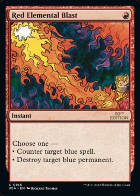 Red Elemental Blast Card Front