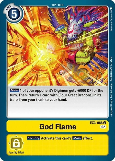 God Flame Card Front