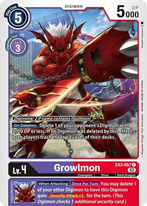 Growlmon Card Front