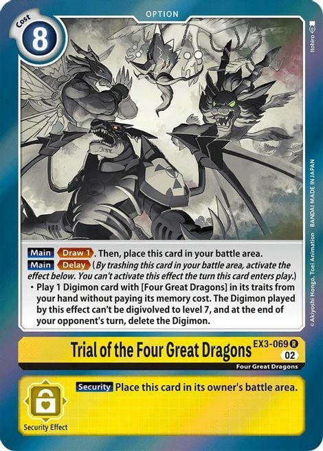Trial of the Four Great Dragons Card Front