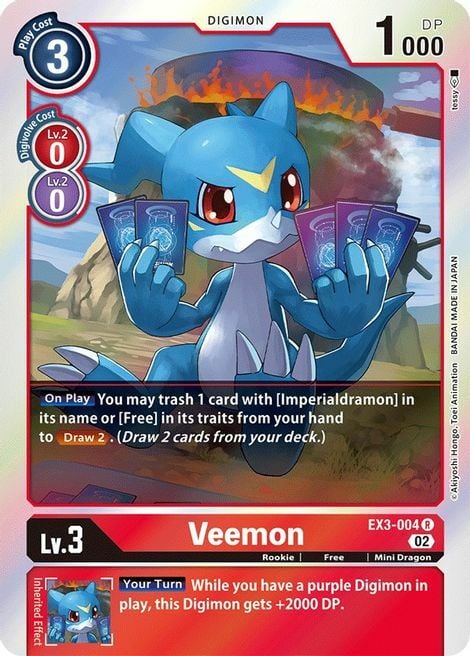 Veemon Card Front