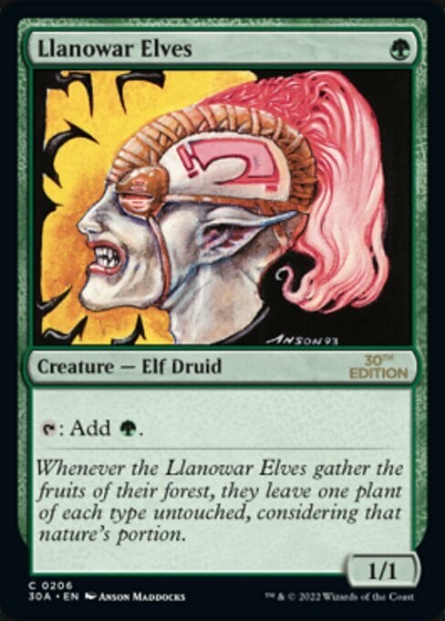 Elfi di Llanowar Card Front