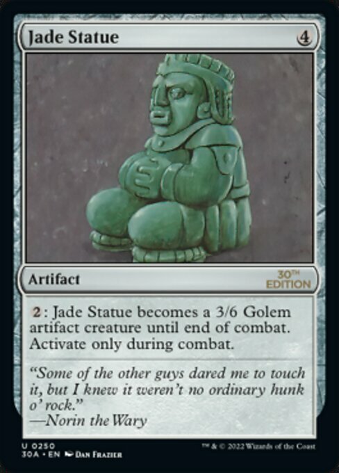 Jade Statue Card Front