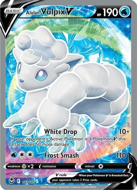 Vulpix di Alola V [White Drop | Frost Smash] Card Front