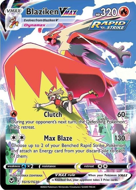 blaziken v pokemon card Graded - TG14/TG30 this item offers a spectacular aesthetic for a gallery Blaziken VMAX 2021 Pokemon Chilling