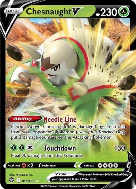 Chesnaught V [Needle Line | Touchdown] Card Front