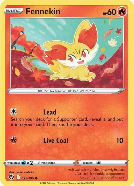 Fennekin [Lead | Live Coal] Card Front