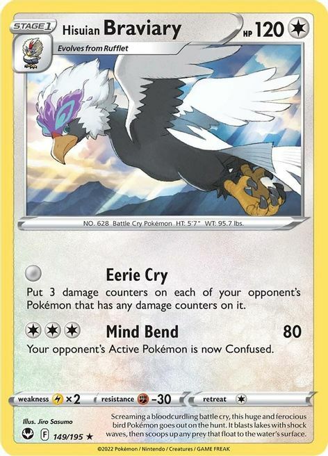 Braviary di Hisui [Eerie Cry | Mind Bend] Card Front